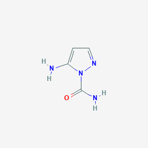 molecular formula C4H6N4O B8702398 5-amino-1H-pyrazole-1-carboxamide CAS No. 77668-01-0