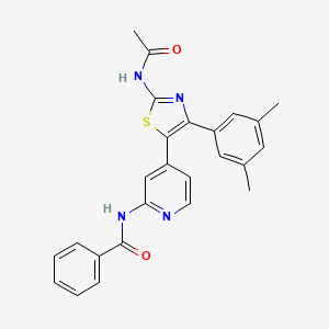 N-[5-(2-Benzoylamino-4-pyridyl)-4-(3,5-dimethylphenyl)-1,3-thiazol-2-YL]acetamide