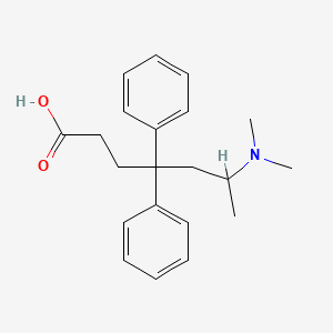 molecular formula C21H27NO2 B8702453 6-(Dimethylamino)-4,4-diphenylheptanoic acid CAS No. 5340-16-9