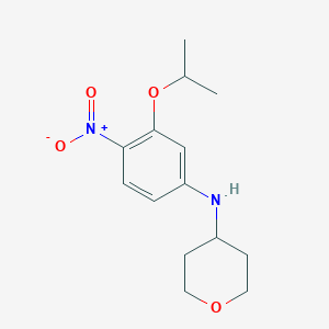 molecular formula C14H20N2O4 B8702465 (3-Isopropoxy-4-nitrophenyl)(tetrahydropyran-4-yl)amine 