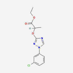 Propanoic acid, 2-((1-(3-chlorophenyl)-1H-1,2,4-triazol-3-yl)oxy)-, ethyl ester