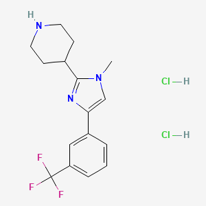 4-(1-methyl-4-(3-(trifluoromethyl)phenyl)-1H-imidazol-2-yl)piperidine dihydrochloride