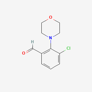 molecular formula C11H12ClNO2 B8702535 3-Chloro-2-(morpholin-4-yl)benzaldehyde 