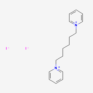 molecular formula C16H22I2N2 B8702544 1-(6-(1-Pyridiniumyl)hexyl)pyridinium diiodide 