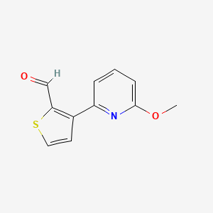 molecular formula C11H9NO2S B8702584 3-(6-Methoxypyridin-2-yl)thiophene-2-carbaldehyde 