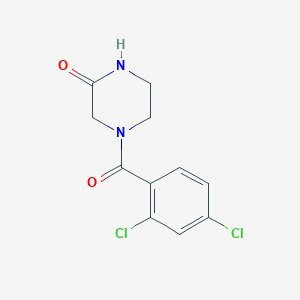 molecular formula C11H10Cl2N2O2 B8702635 4-(2,4-Dichlorobenzoyl)piperazin-2-one 