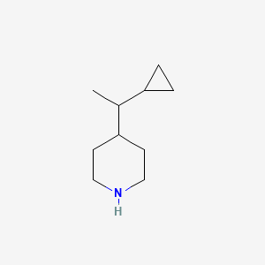 molecular formula C10H19N B8702661 4-(1-cyclopropylethyl)Piperidine 