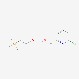 molecular formula C12H20ClNO2Si B8702679 2-Chloro-6-(2-(trimethylsilanyl)ethoxymethoxymethyl)pyridine 