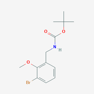molecular formula C13H18BrNO3 B8702698 1,1-Dimethylethyl {[3-bromo-2-(methyloxy)phenyl]methyl}carbamate 
