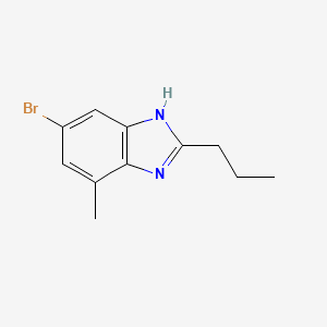 molecular formula C11H13BrN2 B8702711 6-Bromo-4-methyl-2-propyl-1H-benzo[d]imidazole CAS No. 215239-53-5
