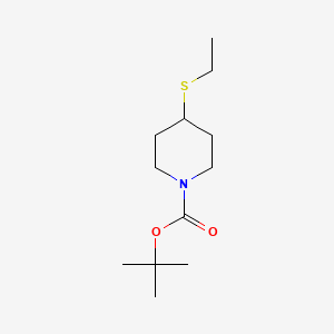 molecular formula C12H23NO2S B8702719 Tert-butyl 4-(ethylsulfanyl)piperidine-1-carboxylate 