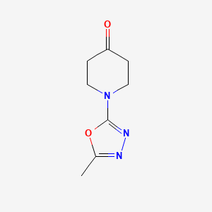 molecular formula C8H11N3O2 B8702726 1-(5-Methyl-[1,3,4]oxadiazol-2-yl)-piperidin-4-one 