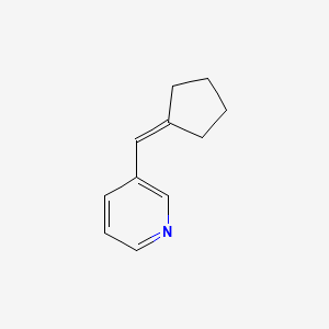 molecular formula C11H13N B8702730 3-(Cyclopentylidenemethyl)pyridine CAS No. 124034-68-0
