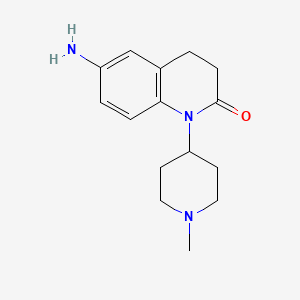 molecular formula C15H21N3O B8702760 6-Amino-1-(1-methylpiperidin-4-yl)-3,4-dihydroquinolin-2(1H)-one 