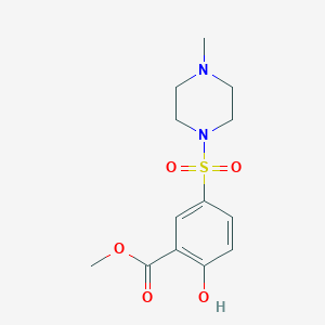 molecular formula C13H18N2O5S B8702810 Methyl 2-hydroxy-5-[(4-methyl-1-piperazinyl)sulfonyl]benzoate 