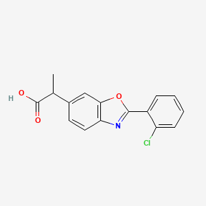 molecular formula C16H12ClNO3 B8702815 2-(2-Chlorophenyl)-alpha-methyl-6-benzoxazoleacetic acid CAS No. 51234-79-8