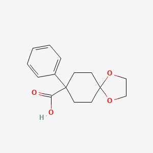 molecular formula C15H18O4 B8702821 8-Phenyl-1,4-dioxaspiro[4.5]decane-8-carboxylic acid CAS No. 51509-99-0