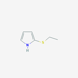molecular formula C6H9NS B8702824 1H-Pyrrole, 2-(ethylthio)- CAS No. 284468-86-6