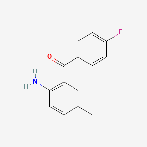 molecular formula C14H12FNO B8702891 Methanone, (2-amino-5-methylphenyl)(4-fluorophenyl)- CAS No. 91713-56-3