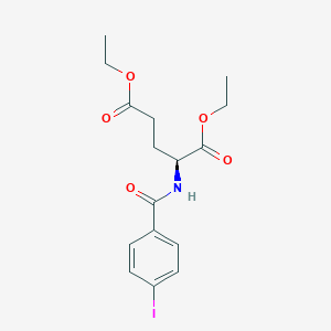 molecular formula C16H20INO5 B8702913 diethyl (2S)-2-[(4-iodobenzoyl)amino]pentanedioate 