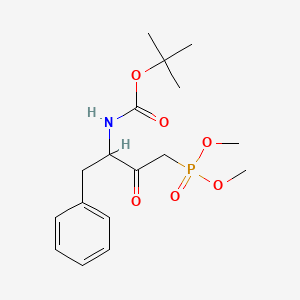 molecular formula C17H26NO6P B8702950 tert-butyl N-(4-dimethoxyphosphoryl-3-oxo-1-phenylbutan-2-yl)carbamate 