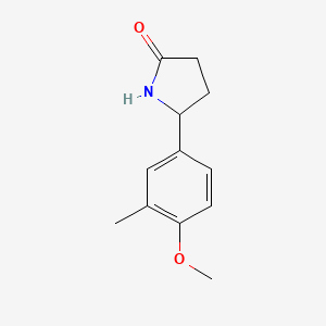 molecular formula C12H15NO2 B8702991 5-(4-methoxy-3-methylphenyl)pyrrolidin-2-one 