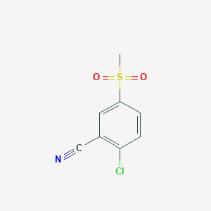 molecular formula C8H6ClNO2S B8703001 2-Chloro-5-(methylsulfonyl)benzonitrile CAS No. 99902-99-5