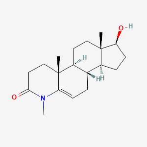 molecular formula C19H29NO2 B8703077 (1S,3aS,3bR,9aR,9bS,11aS)-1-hydroxy-6,9a,11a-trimethyl-2,3,3a,3b,4,8,9,9b,10,11-decahydro-1H-indeno[5,4-f]quinolin-7-one CAS No. 92472-37-2