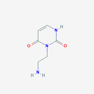 molecular formula C6H9N3O2 B8703116 3-(2-Aminoethyl)pyrimidine-2,4(1H,3H)-dione 