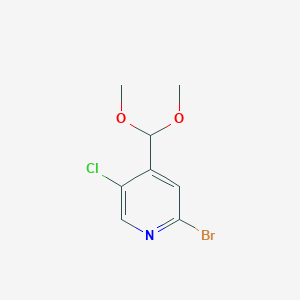 molecular formula C8H9BrClNO2 B8703166 2-Bromo-5-chloro-4-(dimethoxymethyl)pyridine CAS No. 921630-15-1