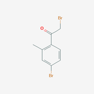 molecular formula C9H8Br2O B8703203 2-Bromo-1-(4-bromo-2-methylphenyl)-ethanone 