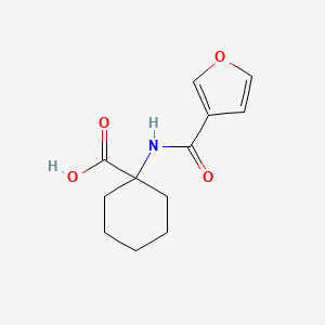 molecular formula C12H15NO4 B8703239 1-[(3-Furanylcarbonyl)amino]cyclohexanecarboxylic acid 