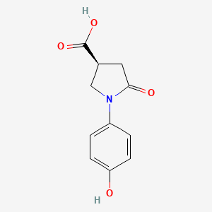 molecular formula C11H11NO4 B8703253 (3S)-1-(4-hydroxyphenyl)-5-oxopyrrolidine-3-carboxylic acid 