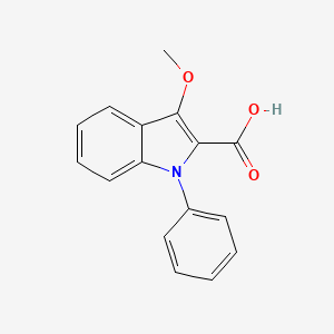 molecular formula C16H13NO3 B8703258 3-Methoxy-1-phenyl-1H-indole-2-carboxylic acid CAS No. 85793-71-1