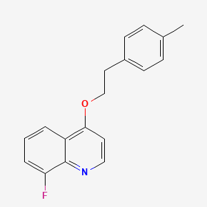 molecular formula C18H16FNO B8703270 8-Fluoro-4-[2-(4-methylphenyl)ethoxy]quinoline CAS No. 124534-05-0