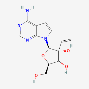 molecular formula C13H16N4O4 B8703293 (2R,3R,4R,5R)-2-{4-amino-7h-pyrrolo[2,3-d]pyrimidin-7-yl}-3-ethenyl-5-(hydroxymethyl)oxolane-3,4-diol 