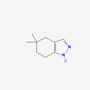 molecular formula C9H14N2 B8703305 5,5-dimethyl-4,5,6,7-tetrahydro-1H-indazole 