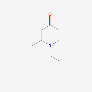 molecular formula C9H17NO B8703323 (+/-)-2-Methyl-4-oxo-1-propyl piperidine 