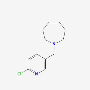 molecular formula C12H17ClN2 B8703410 1-[(6-Chloropyridin-3-YL)methyl]azepane 