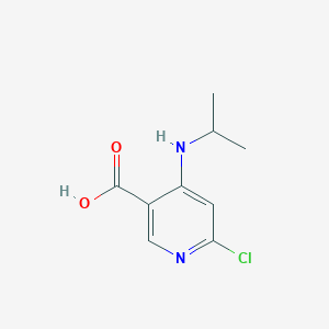 molecular formula C9H11ClN2O2 B8703417 6-Chloro-4-(isopropylamino)nicotinic acid 