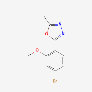 molecular formula C10H9BrN2O2 B8703471 2-(4-Bromo-2-methoxyphenyl)-5-methyl-1,3,4-oxadiazole CAS No. 911062-25-4