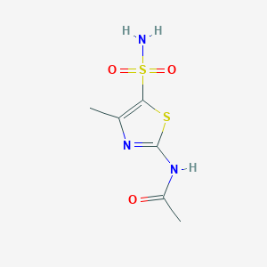 molecular formula C6H9N3O3S2 B8703494 N-[5-(aminosulfonyl)-4-methyl-1,3-thiazol-2-yl]acetamide 