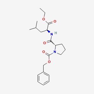 molecular formula C21H30N2O5 B8703498 Ethyl N-(1-((benzyloxy)carbonyl)-L-prolyl)-L-leucinate CAS No. 54769-24-3