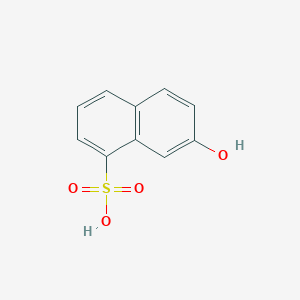 molecular formula C10H8O4S B087035 1-萘磺酸，7-羟基- CAS No. 132-57-0