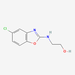 molecular formula C9H9ClN2O2 B8703525 2-[(5-Chloro-1,3-benzoxazol-2-yl)amino]ethanol 