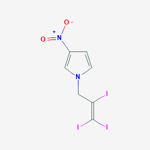 1H-Pyrrole, 3-nitro-1-(2,3,3-triiodo-2-propenyl)-
