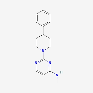 molecular formula C16H20N4 B8703555 N-Methyl-2-(4-phenylpiperidin-1-yl)pyrimidin-4-amine CAS No. 131039-21-9