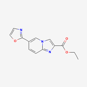 molecular formula C13H11N3O3 B8703572 Ethyl 6-(oxazol-2-yl)imidazo[1,2-a]pyridine-2-carboxylate 