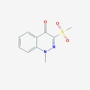 molecular formula C10H10N2O3S B8703621 1-methyl-3-(methylsulfonyl)cinnolin-4(1H)-one CAS No. 35565-40-3