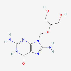 molecular formula C9H14N6O4 B8703633 8-Amino-2'-nordeoxyguanosine CAS No. 98695-80-8